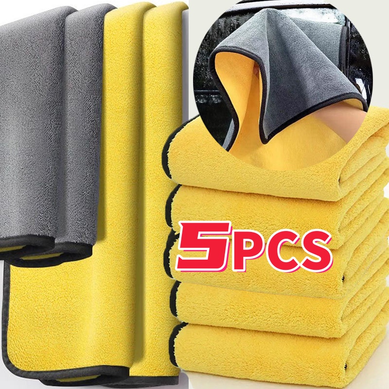 Microfiber Towel Detailing - 1/3/5PCS Microfiber Reinigingsdoekje Dikker Zacht Drogen